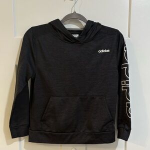 Adidas Black Pullover Hoodie with White Logo, Boys Size M 10/12. New without tag